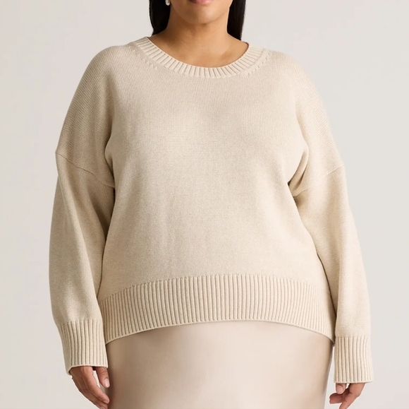 NWT AVA & VIV PLUS SIZE CREWNECK SWEATER IN OATMEAL SIZE 3X - Picture 1 of 7